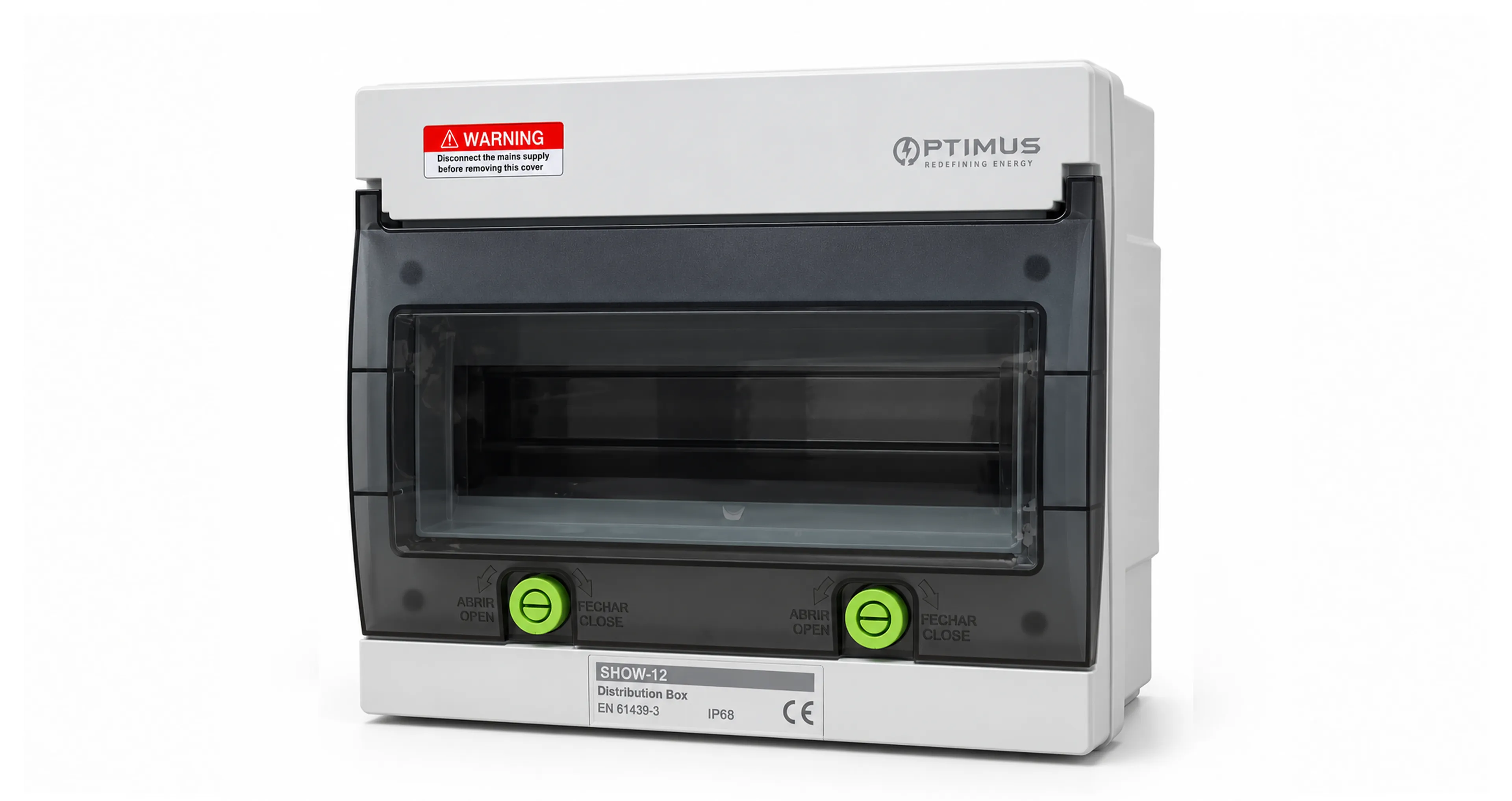 OPTIMUS 12-WAY DISTRIBUTION BOX WITH KEY LOCK