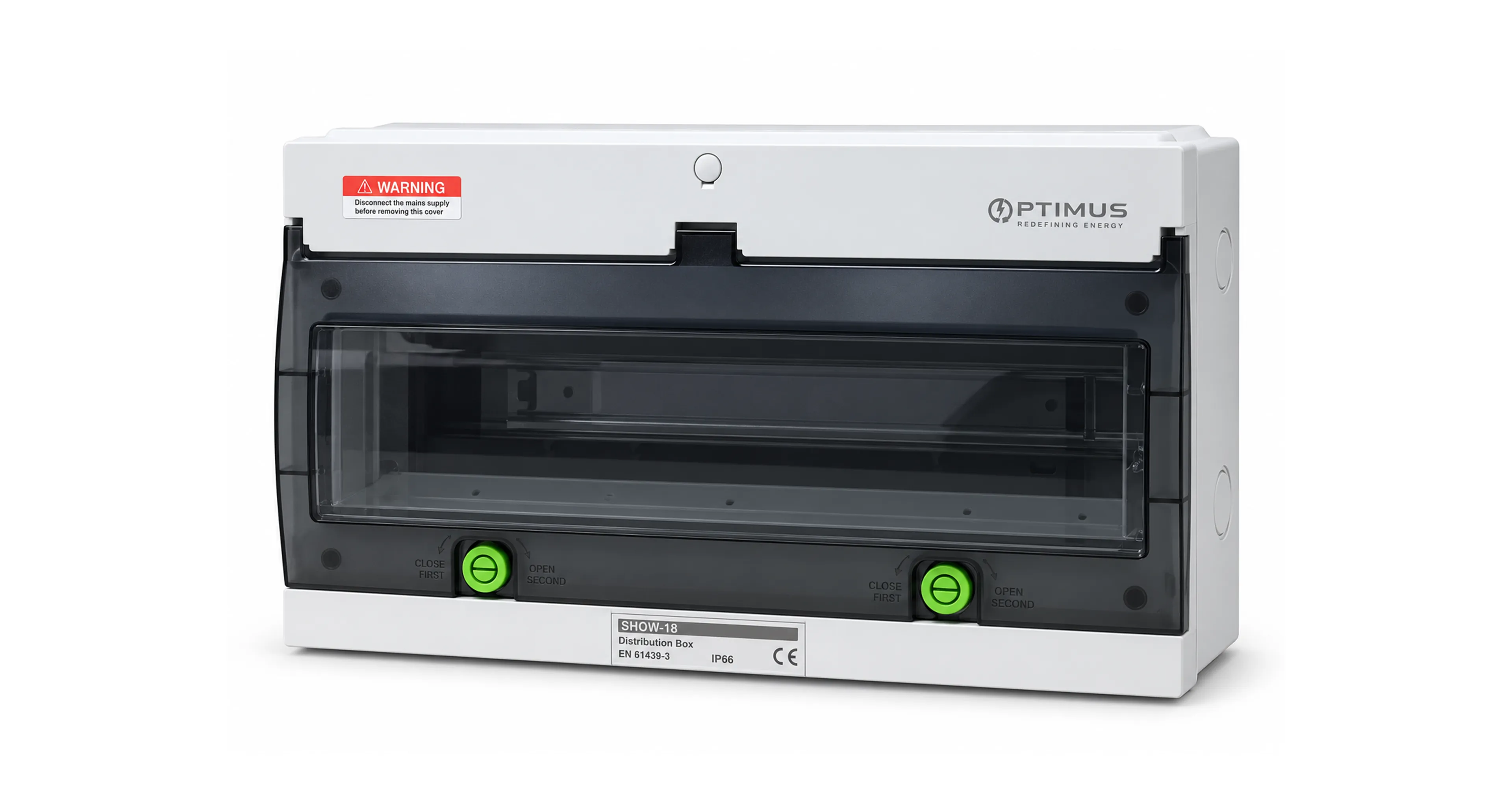 OPTIMUS 18-WAY DISTRIBUTION BOX WITH KEY LOCK