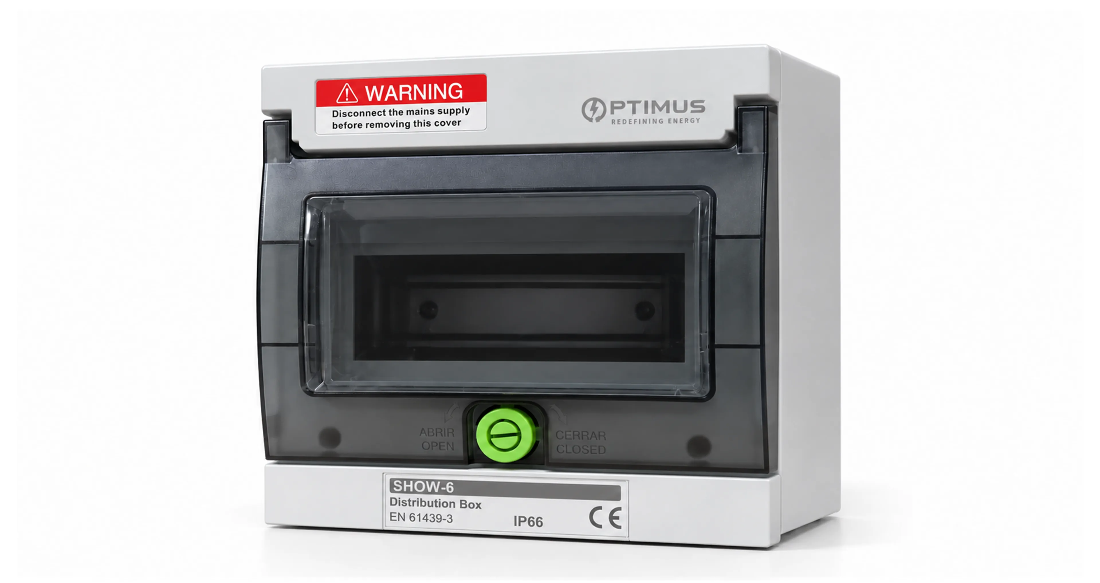 OPTIMUS 6-WAY DISTRIBUTION BOX WITH KEY LOCK