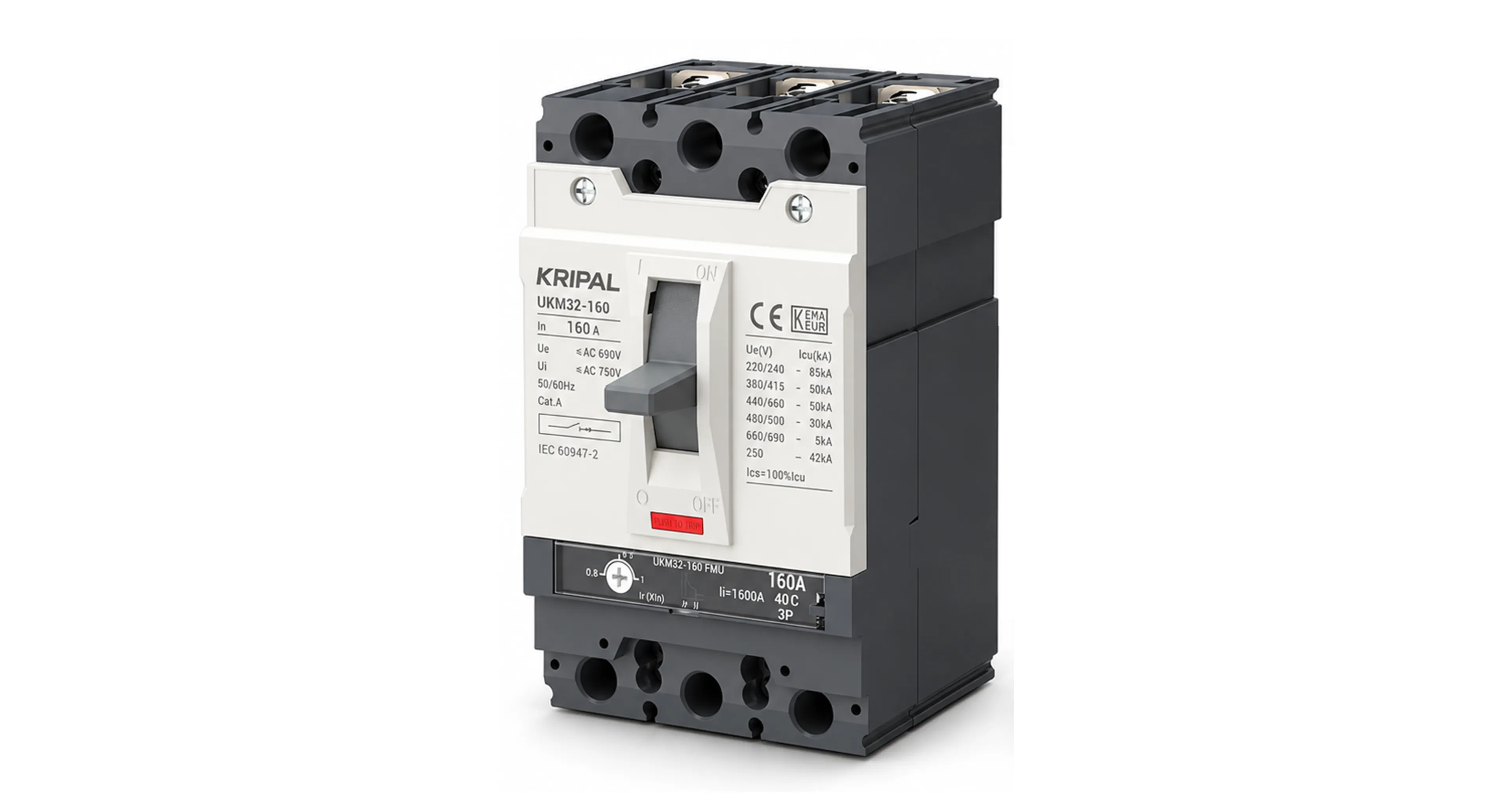 KRIPAL UKM-32 (160A) (CE, IEC:60947-2 & KEMA - KAUR CERTIFIED)