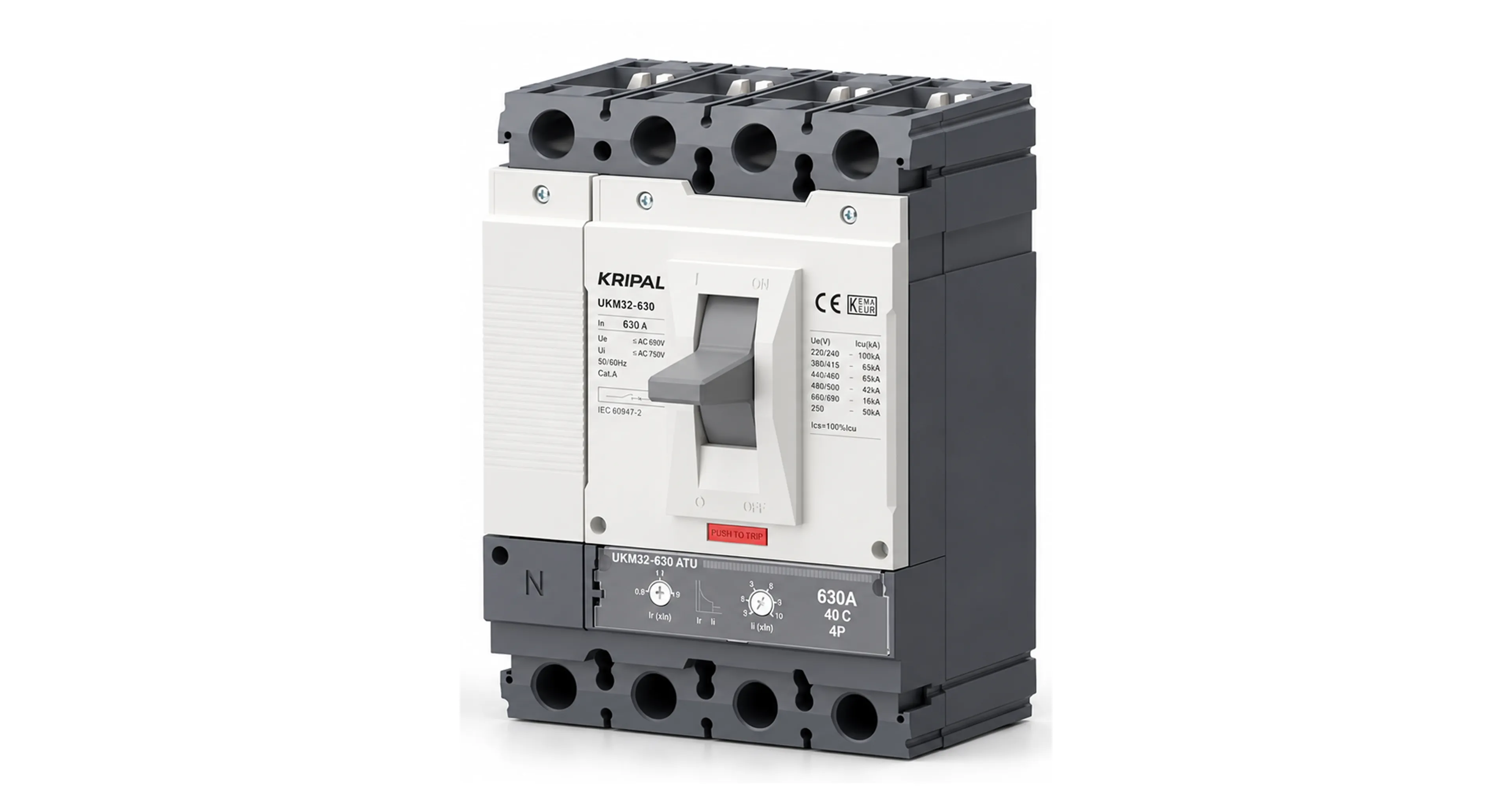 UKM-32 (630A) (CE, IEC:60947-2 & KEMA - KAUR CERTIFIED) thumbnail 2